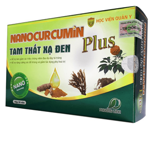 Nano Curcumin tam thất xạ đen Plus, Hộp 30 viên