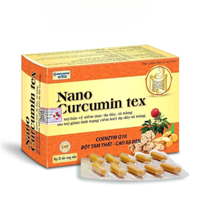 Nano Curcumin tex Hộp 30 Viên - Chuyên dạ dày trào ngược